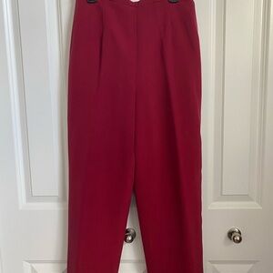 Talbots Rich Red Pure Silk Women's Trousers